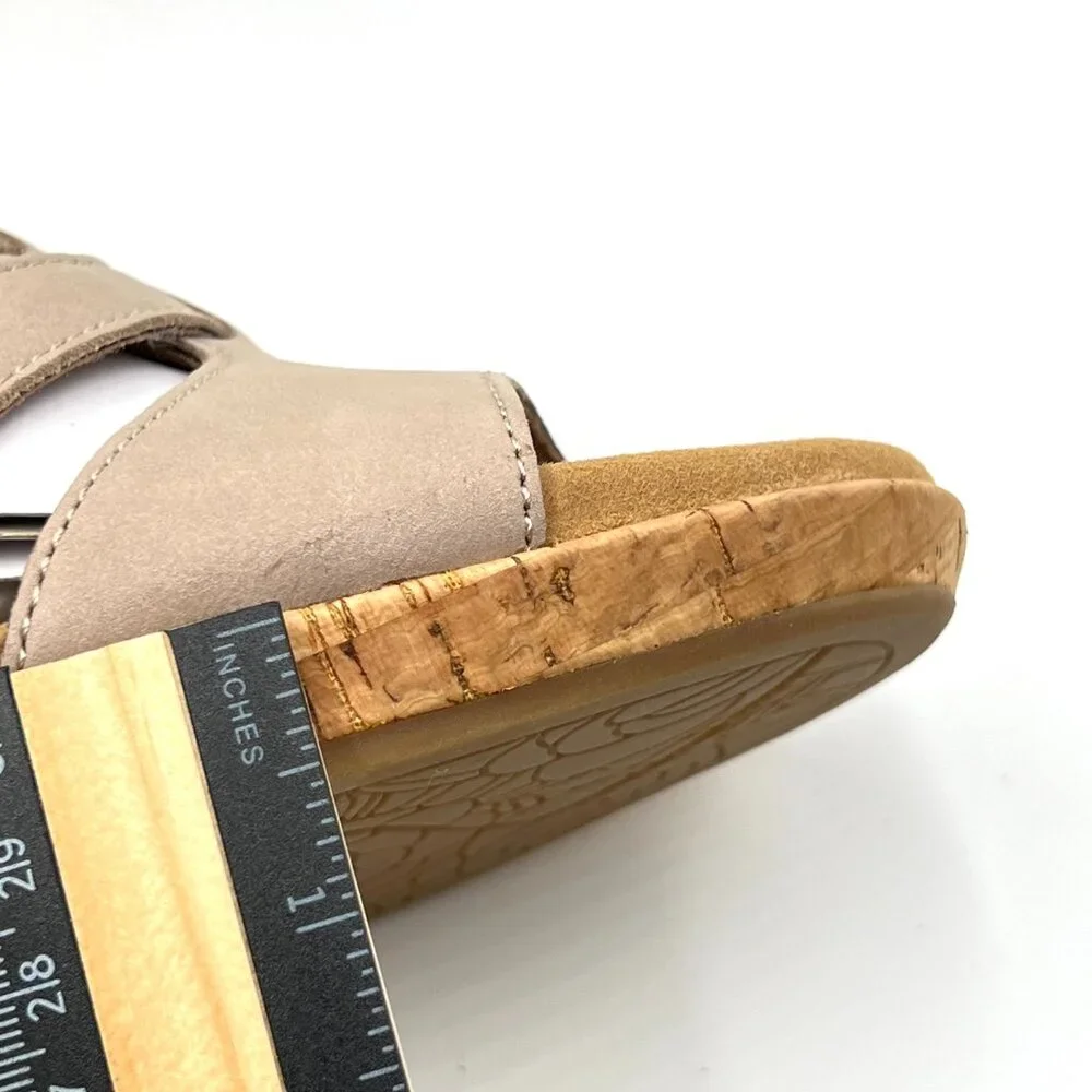 8.5W 8.5 WIDE WIDTH Rockport Briah Gladiator Taupe Brown Wedge Sandals‎ Shoes